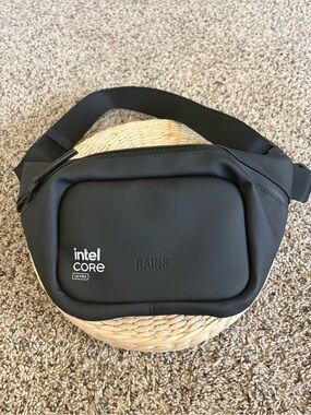 Rains Black Hip Pack with Intel Core Patch